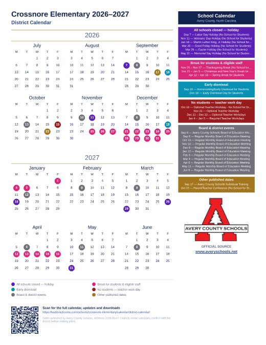 District Calendar preview