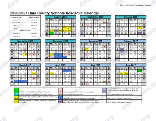 2026-2027 Calendar preview