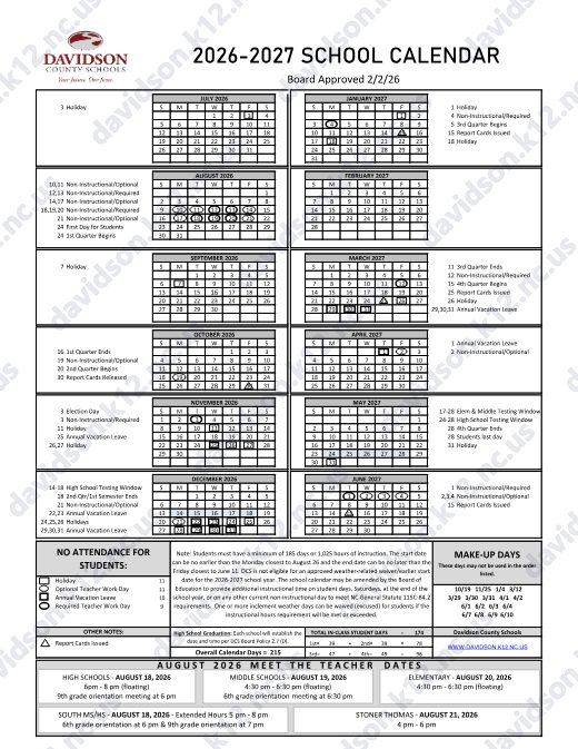 2026-2027 Calendar preview