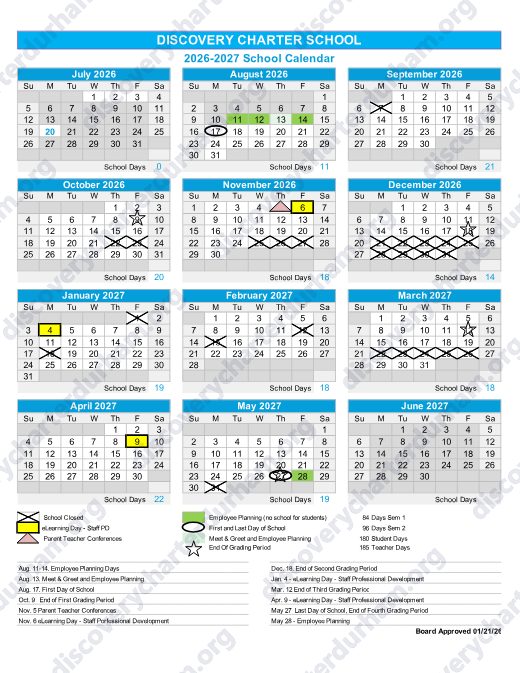 2026-2027 Calendar preview