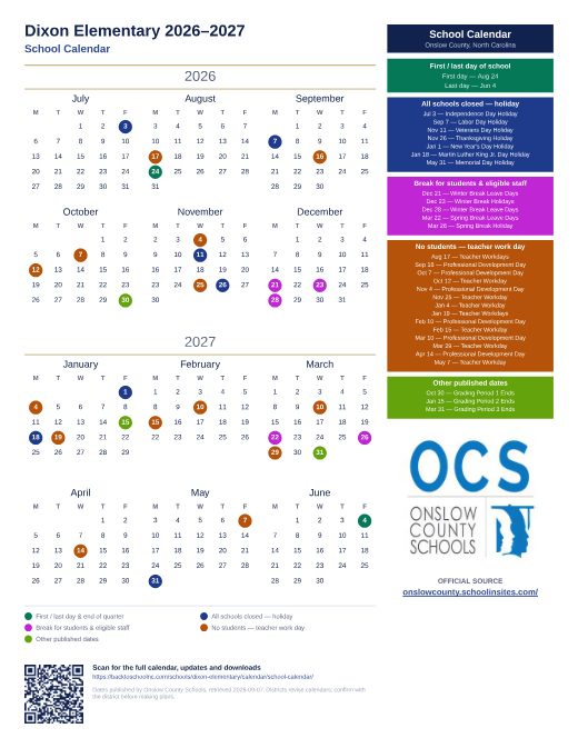 School Calendar preview