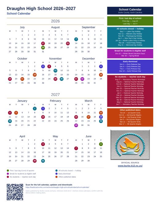 School Calendar preview