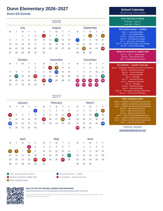 Dunn ES Events preview