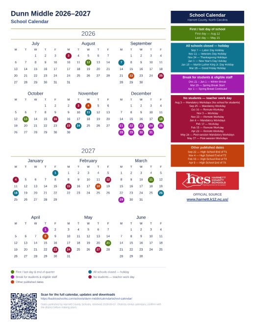 School Calendar preview
