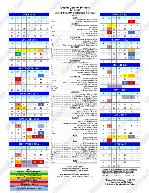 2026-2027 Calendar preview