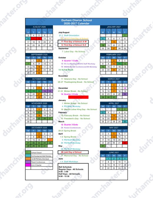 2026-2027 Calendar preview