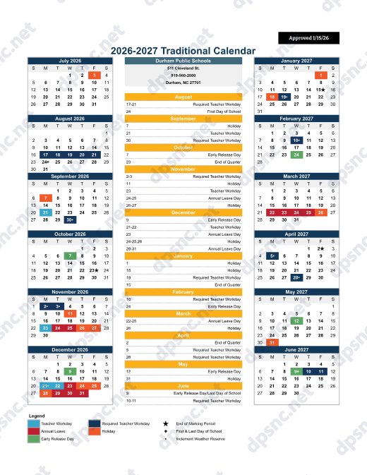 2026-2027 Calendar preview