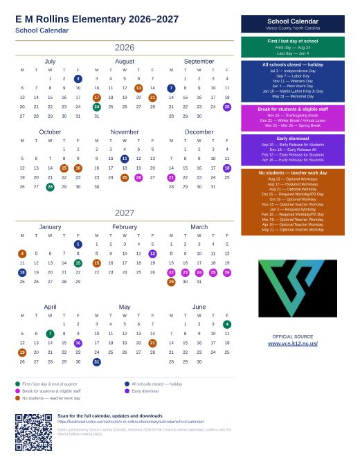 School Calendar preview