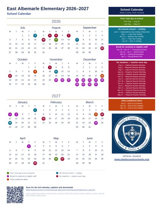 School Calendar preview
