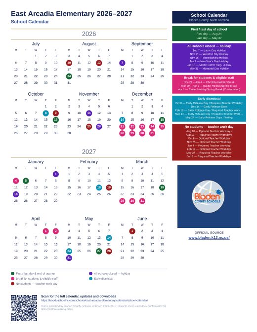 School Calendar preview