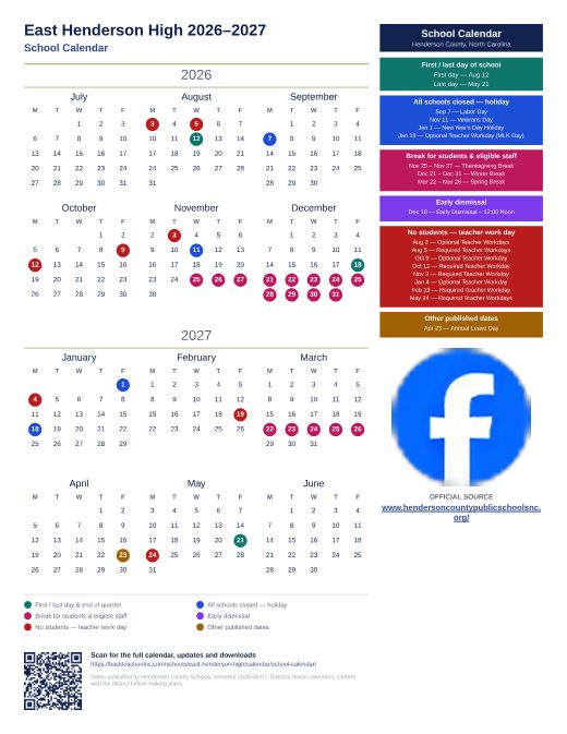School Calendar preview
