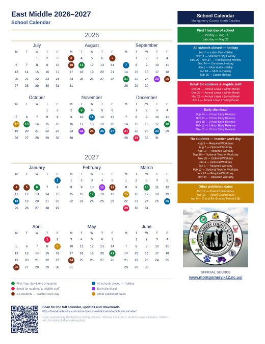 School Calendar preview