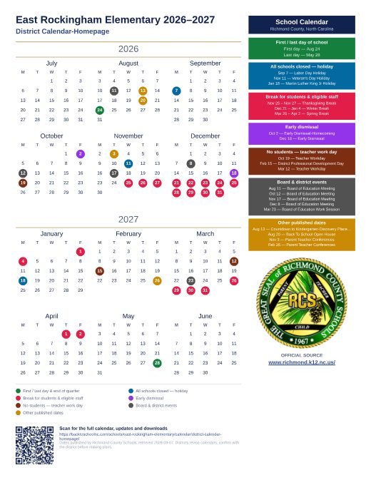 District Calendar-Homepage preview