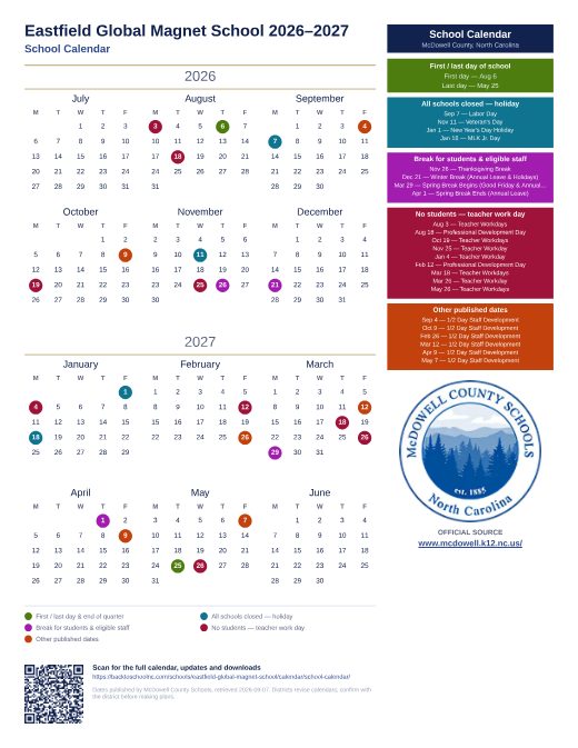 School Calendar preview