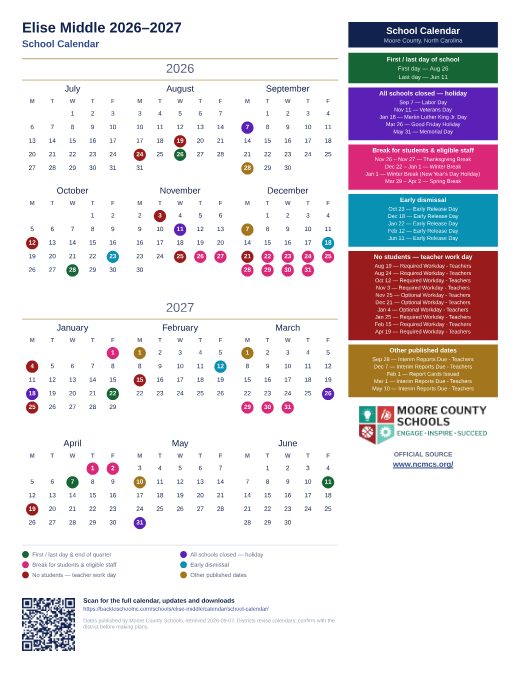 School Calendar preview