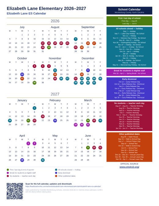 Elizabeth Lane ES Calendar preview