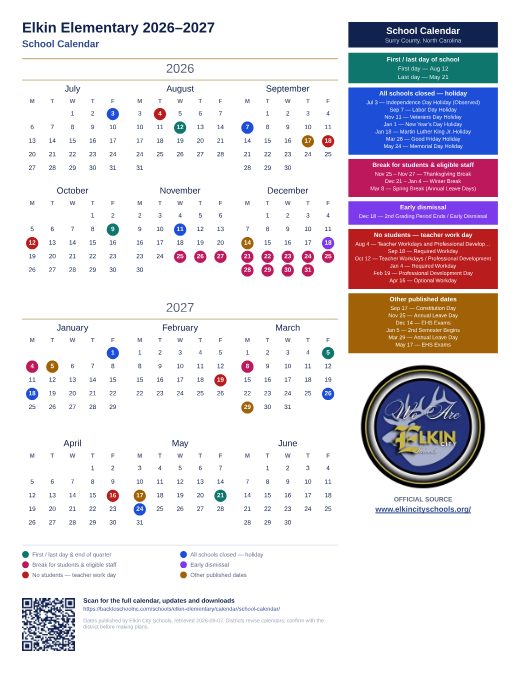 School Calendar preview