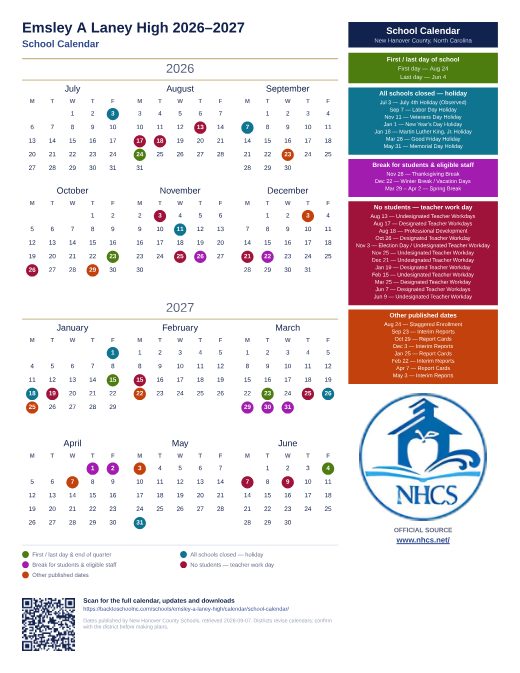 School Calendar preview
