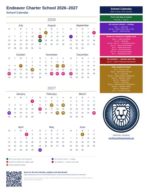 School Calendar preview