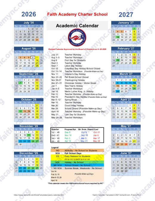 2026-2027 Calendar preview