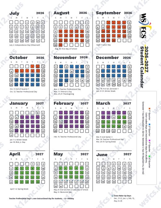 2026-2027 Calendar preview