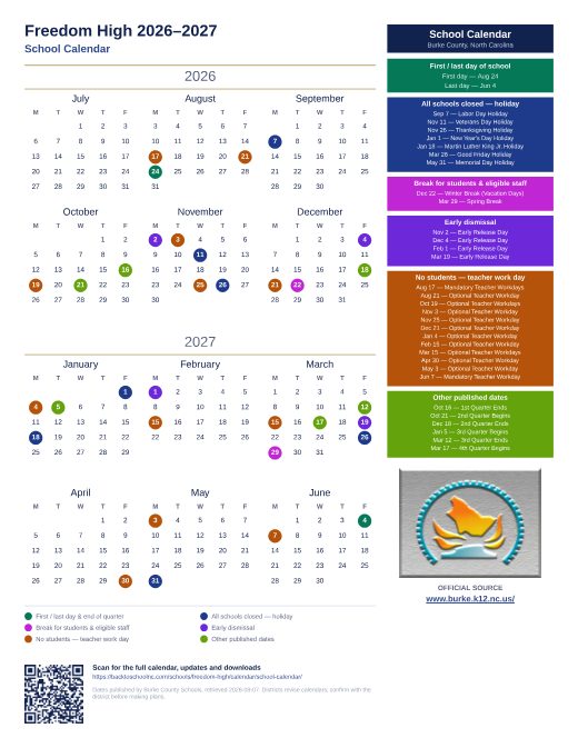 School Calendar preview