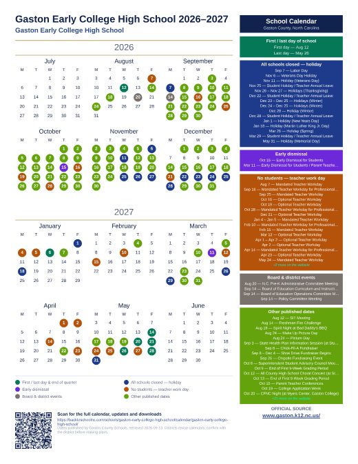 Gaston Early College High School preview