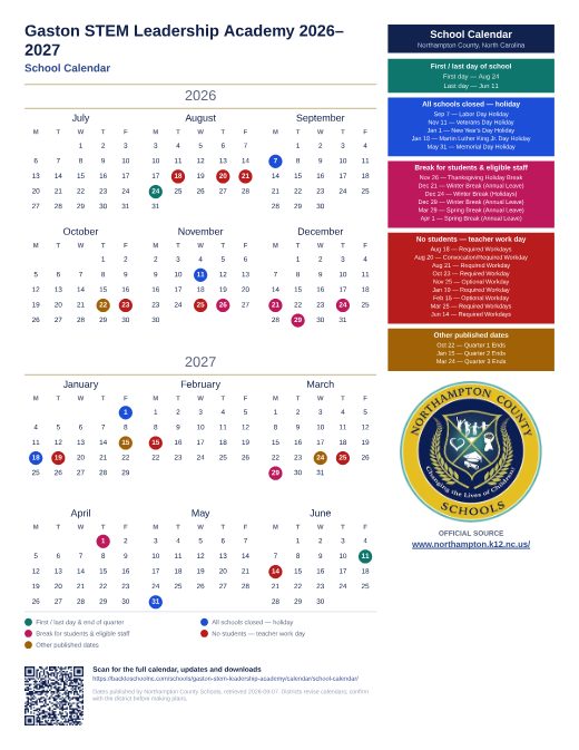 School Calendar preview