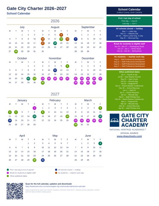 School Calendar preview