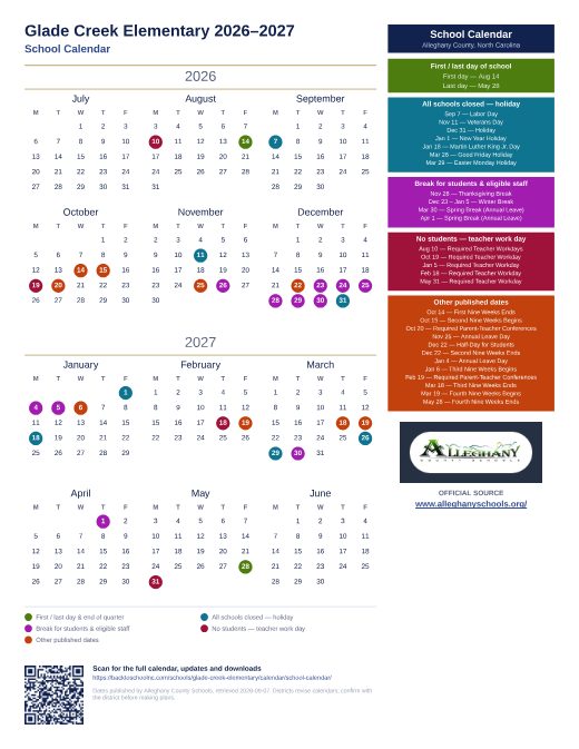 School Calendar preview