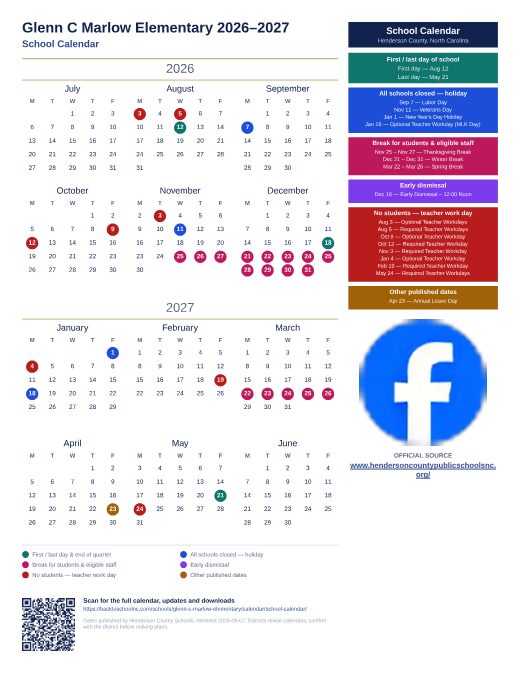 School Calendar preview