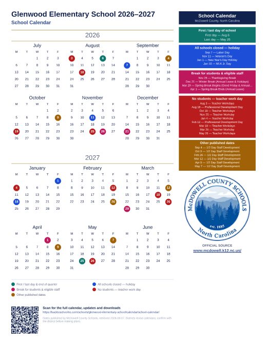 School Calendar preview