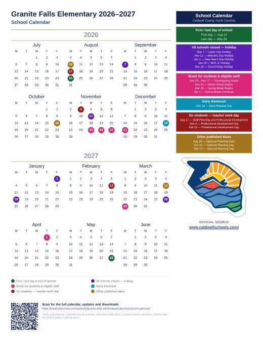 School Calendar preview
