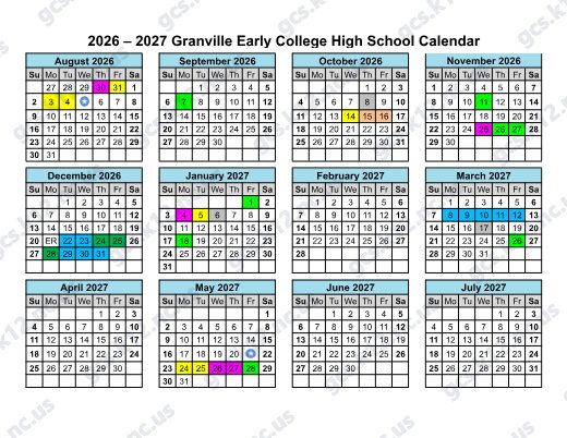 2026-2027 Calendar preview
