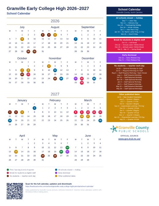 School Calendar preview