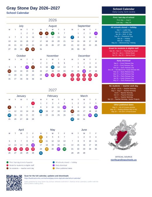 School Calendar preview