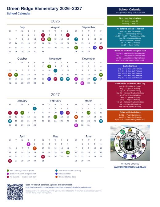 School Calendar preview
