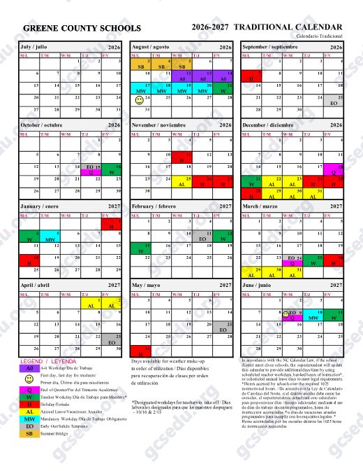2026-2027 Calendar preview