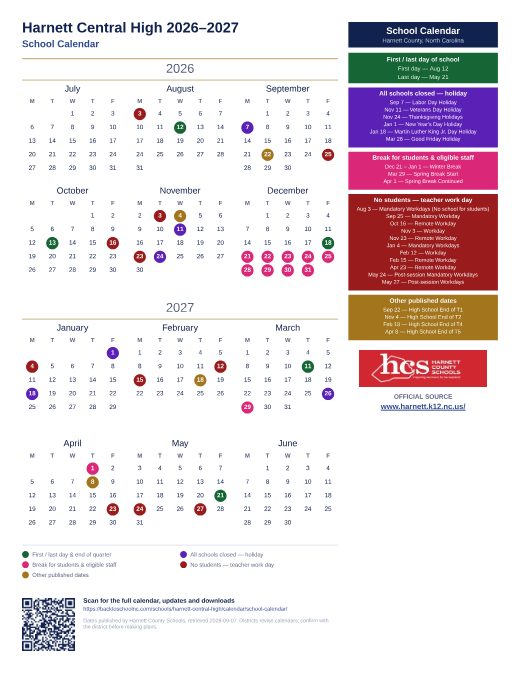 School Calendar preview