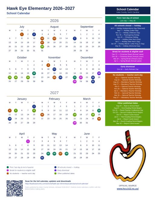 School Calendar preview