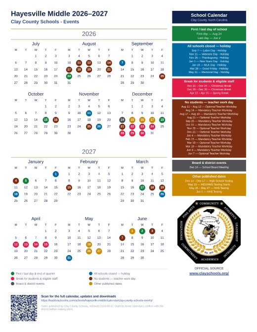 Clay County Schools - Events preview