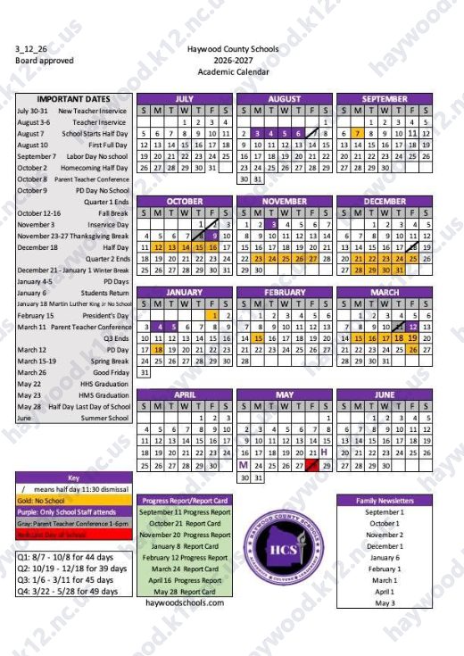 2026-2027 Calendar preview
