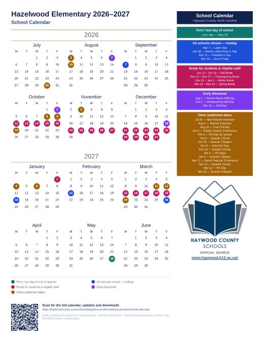 School Calendar preview