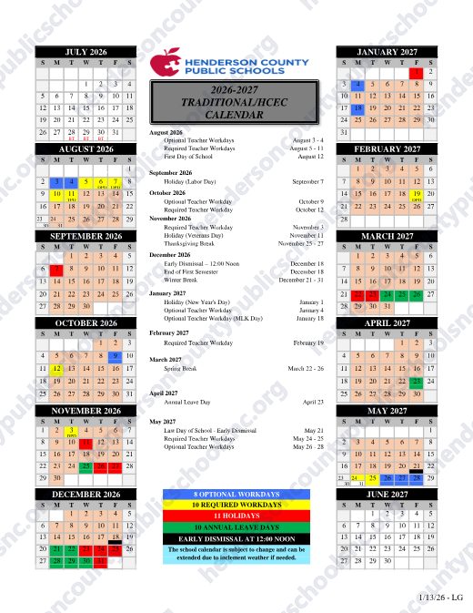 2026-2027 Calendar preview