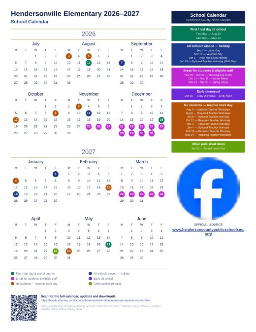 School Calendar preview