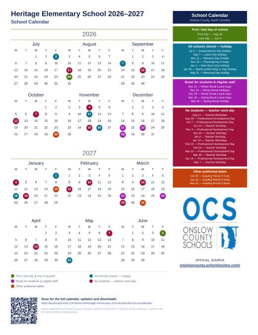 School Calendar preview