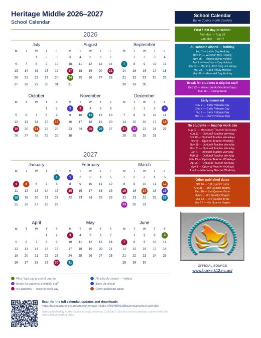 School Calendar preview