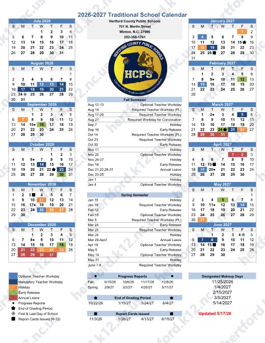 2026-2027 Calendar preview