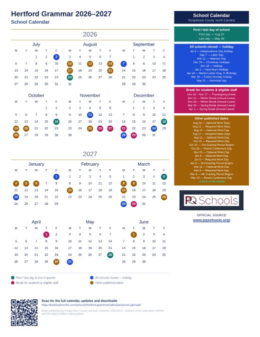 School Calendar preview