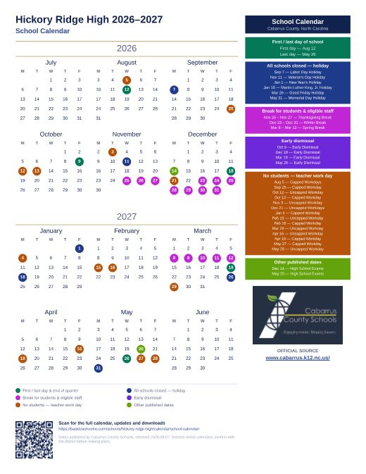 School Calendar preview
